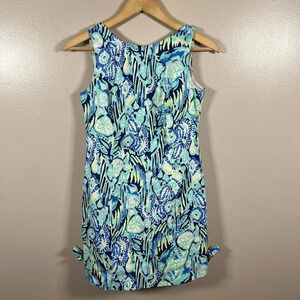 Lilly Pulitzer Mila Shift Dress Size 2 Indigo Sunset Swim Preppy Vacation Resort